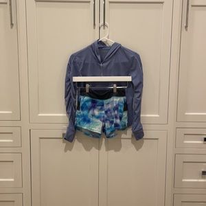 Athleta Girl Hoodie and Shorts M